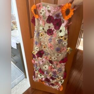 Floral mid line dress